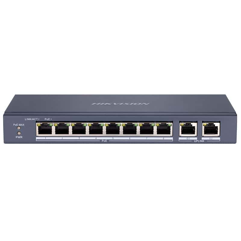 Hikvision DS-3E0310P-E/M | 8 Port 10/100 60W PoE Switch