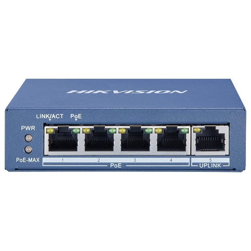Hikvision DS-3E0505P-E/M 4 Port Gigabit PoE Switch