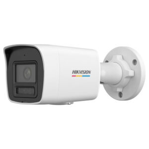 Hikvision DS-2CD1047G3-LIUF 4 MP ColorVu IP kamerası, beyaz renkli, sabit lensli, dış mekan kullanı.