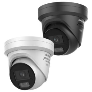 Hikvision DS-2CD2387G3-LIS2UY/SL 8 MP IP kamera, siyah ve beyaz renk seçenekleriyle.