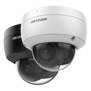 Hikvision DS-2CD2166G2-ISU IP Dome Kamera, iki adet güvenlik kamerası.